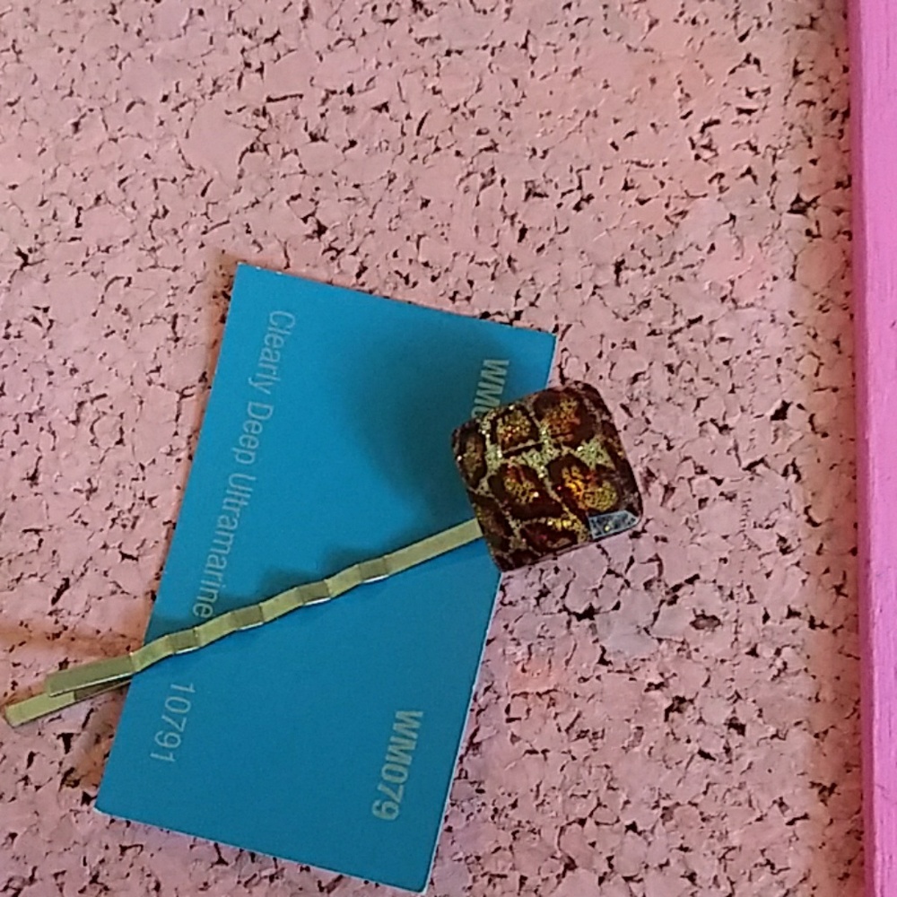 Handmade Cheetah print hair pin